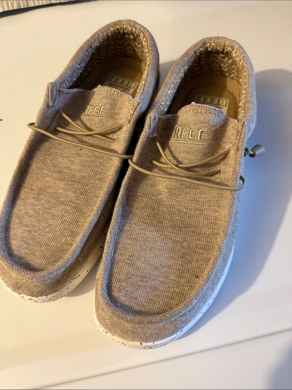 Reef “Cushion Coast” 9 Men's Casual Slip-On Shoes in Beige